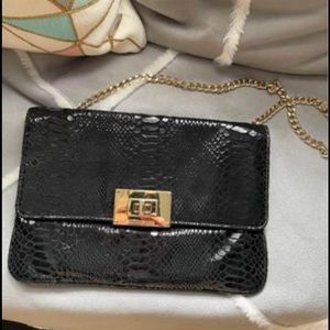 Michael Kors Clutch EUC black with gold hardware